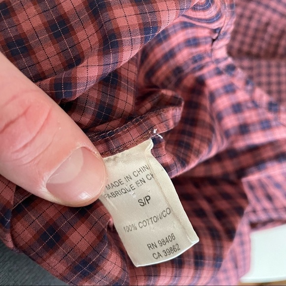 Theory Zach PS Cotton Plaid Button Down Shirt Men’s Size Small Lightweight - Picture 8 of 8